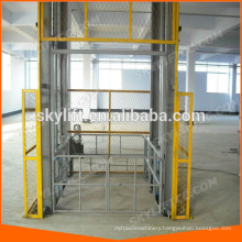 Vertical guide rail cargo elevator lift